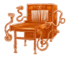 An x-ray scanning device of the type used in airports to scan luggage. Sharp vertical teeth appear in the mouth of the device. Four tentacle-like arms snake outward from the body of the machine. Laser scanners are attached to the end of each arm.
